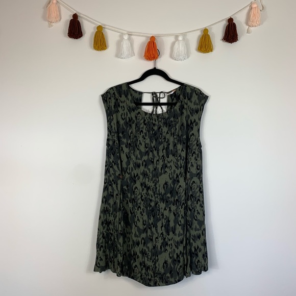 NWT Free People Fake Love Camo Mini Dress Small - Picture 2 of 11